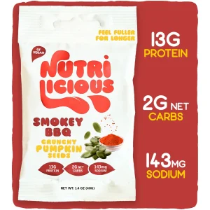 Smokey BBQ Pumpkin Seeds - Vegan, Keto, High Protein, Gluten Free - 12 x 1.4Oz